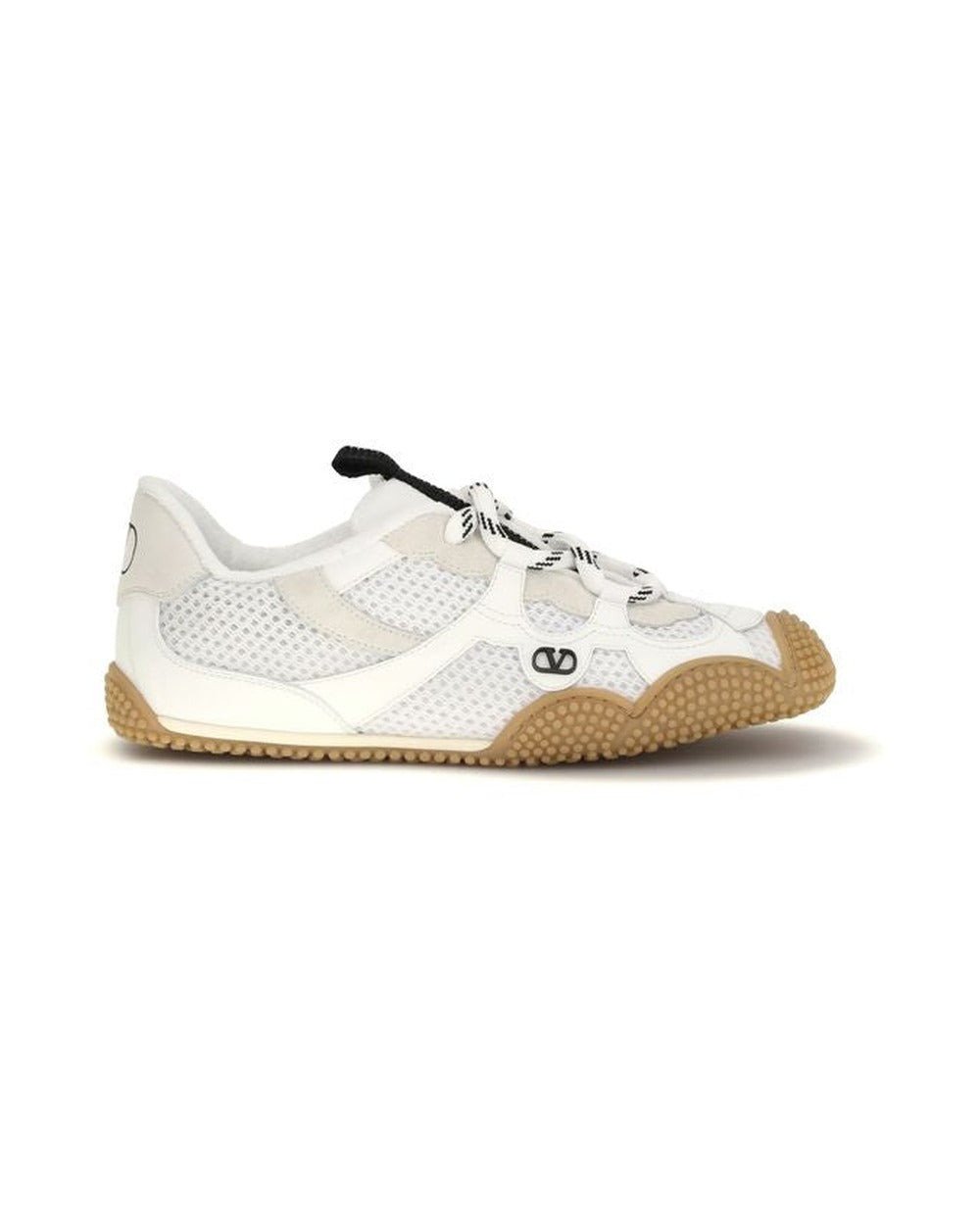 Valentino Garavani White Calf Leather Bos Taurus Athletic Sneakers