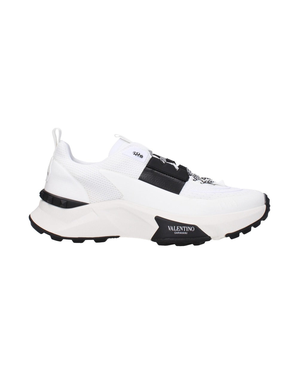 Valentino Garavani White Fabric Athletic Sneakers