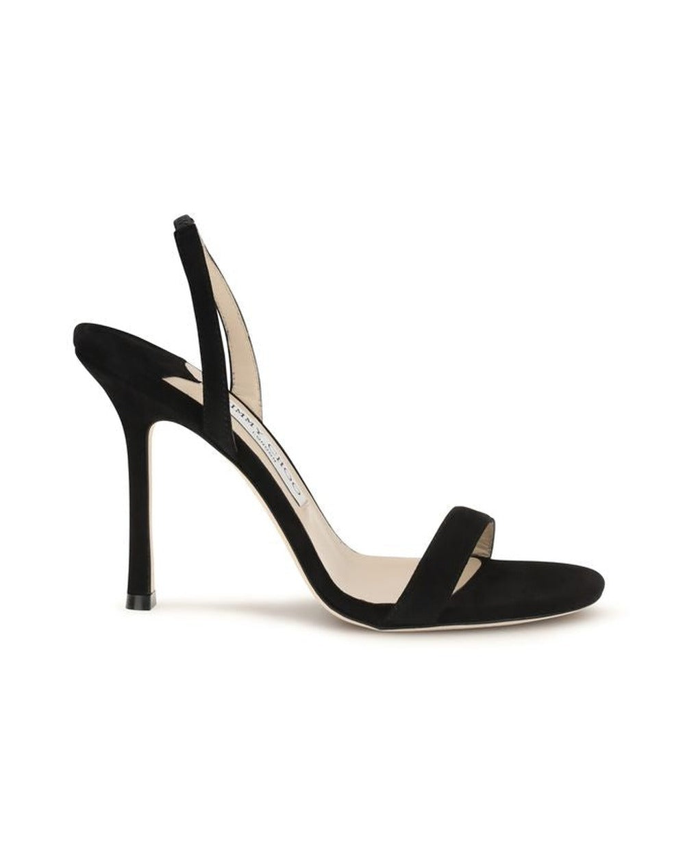 Jimmy Choo Black Calf Leather Bos Taurus Stiletto Heel Sandals