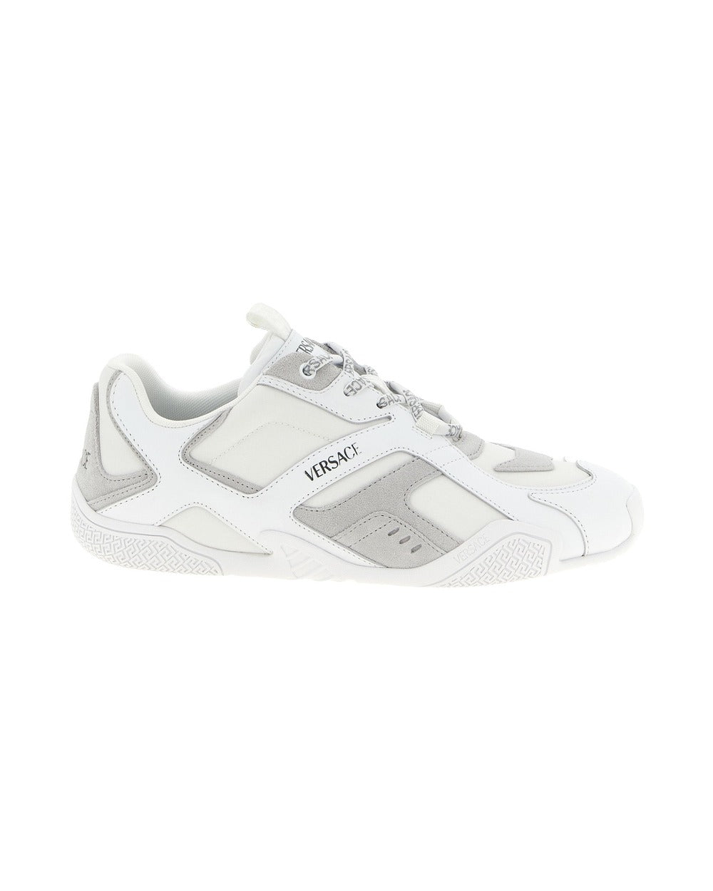 Versace White Calfskin Athletic Sneakers