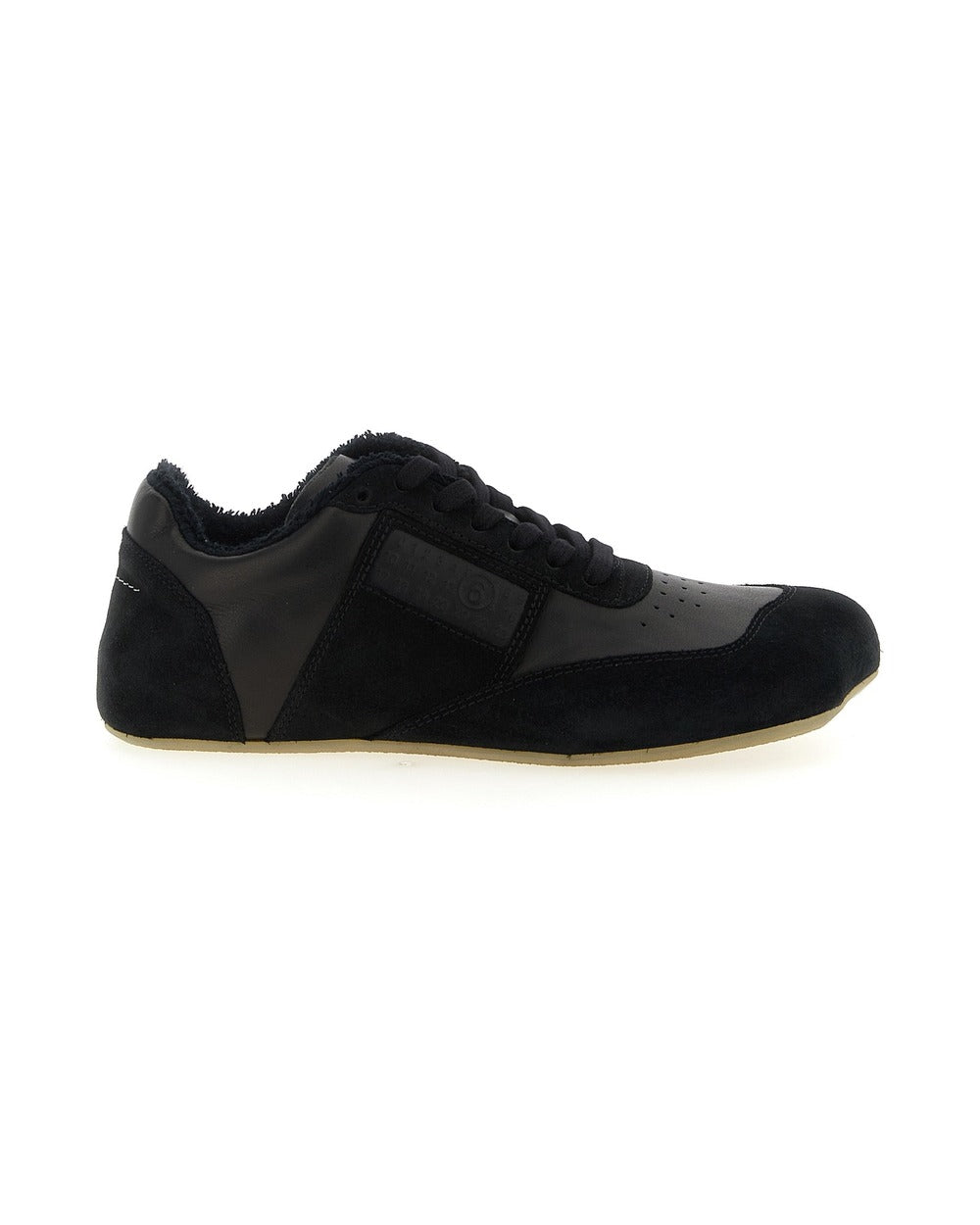 MM6 Maison Margiela Black Calfskin Athletic Sneakers