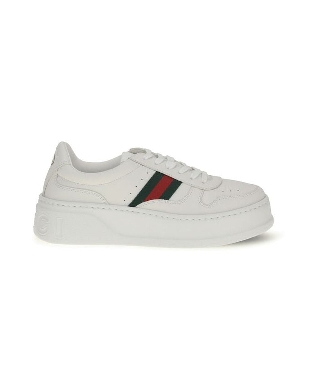Gucci White Calf Leather Bos Taurus Chunky Sneakers