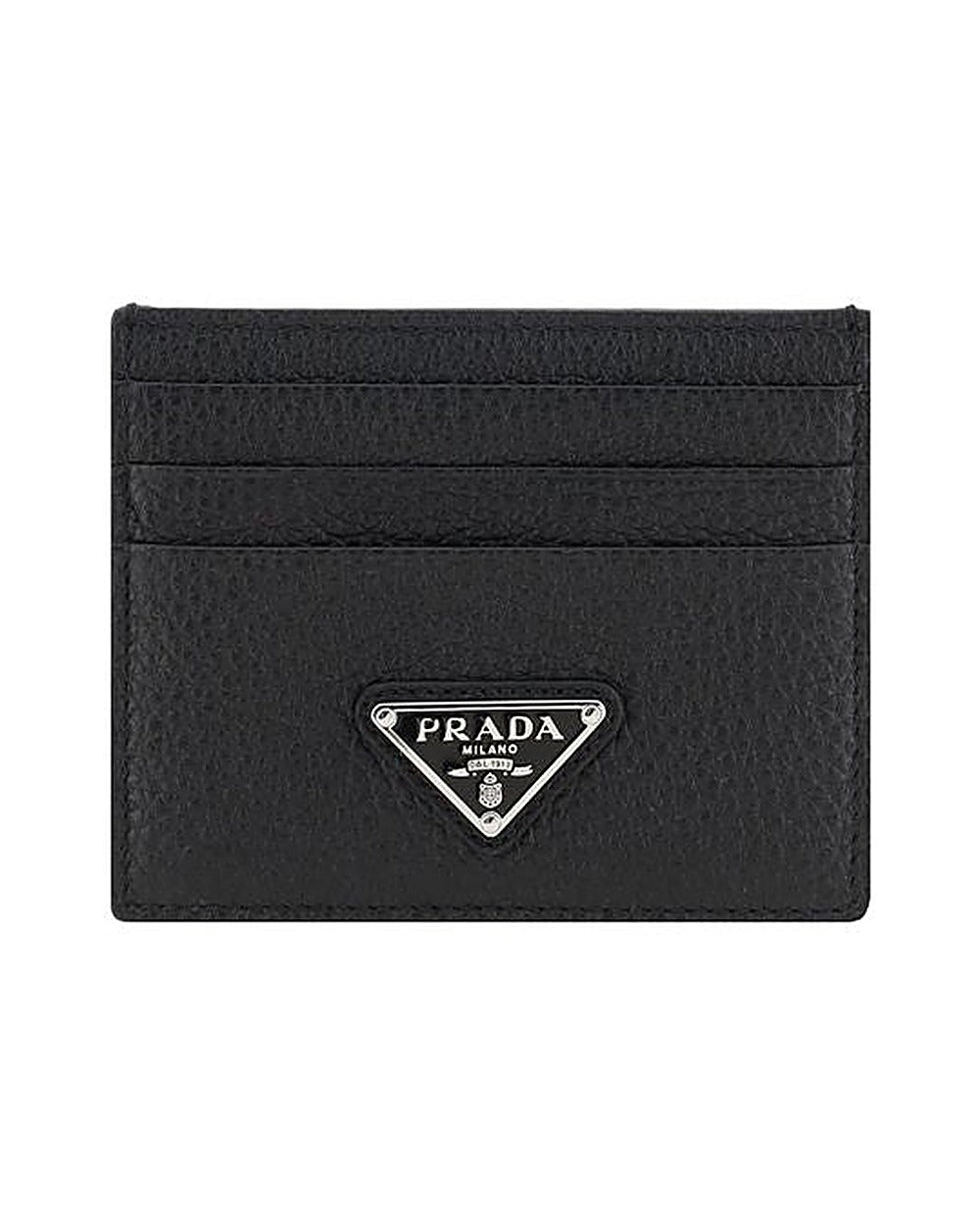 Prada Black Calf Leather Bos Taurus Wallet