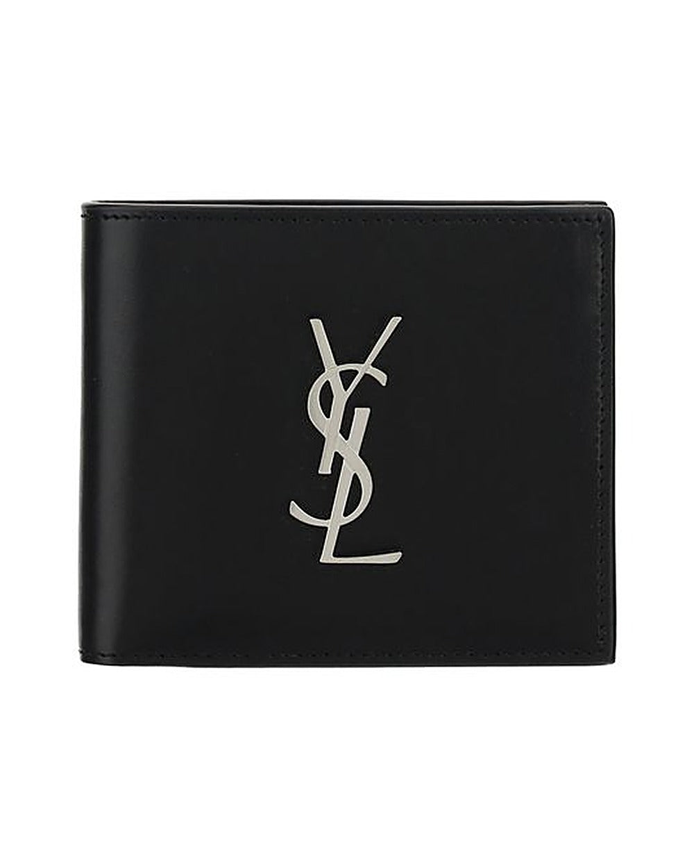 Saint Laurent Black Calf Leather Bos Taurus Wallet