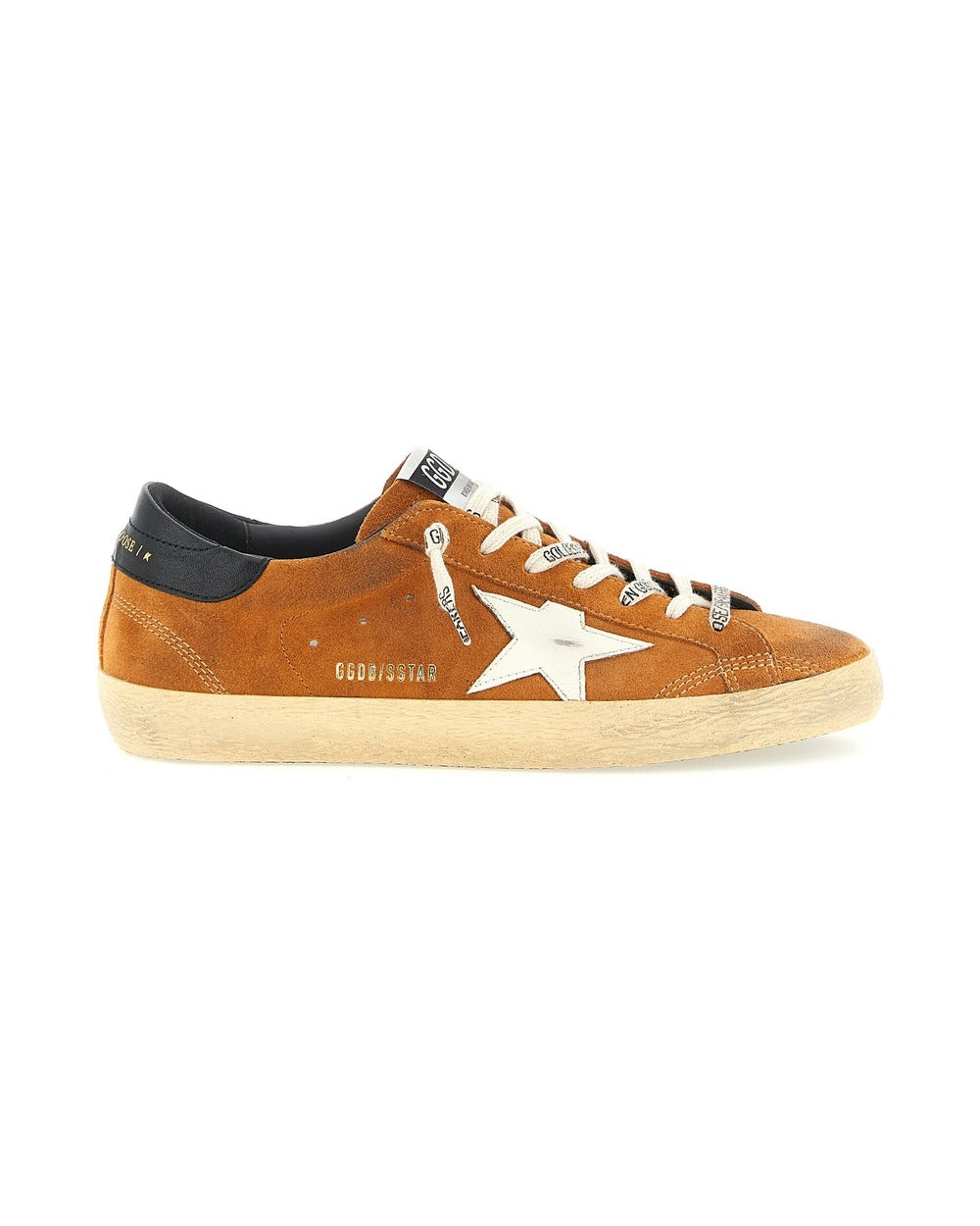 Golden Goose Orange Cowhide Low Top Sneakers