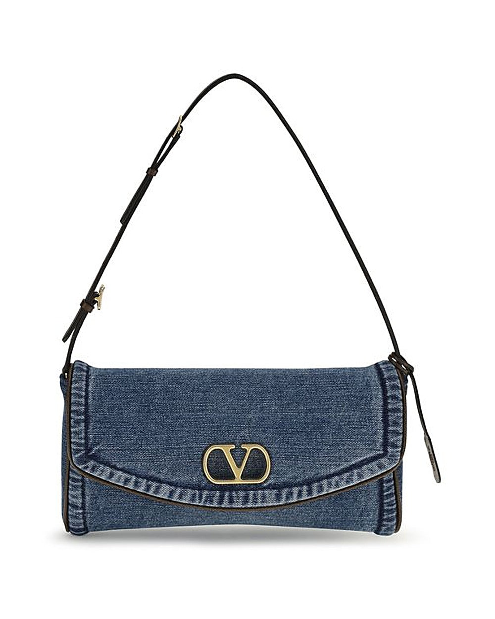 Valentino Garavani Blue Cotton Shoulder Bag