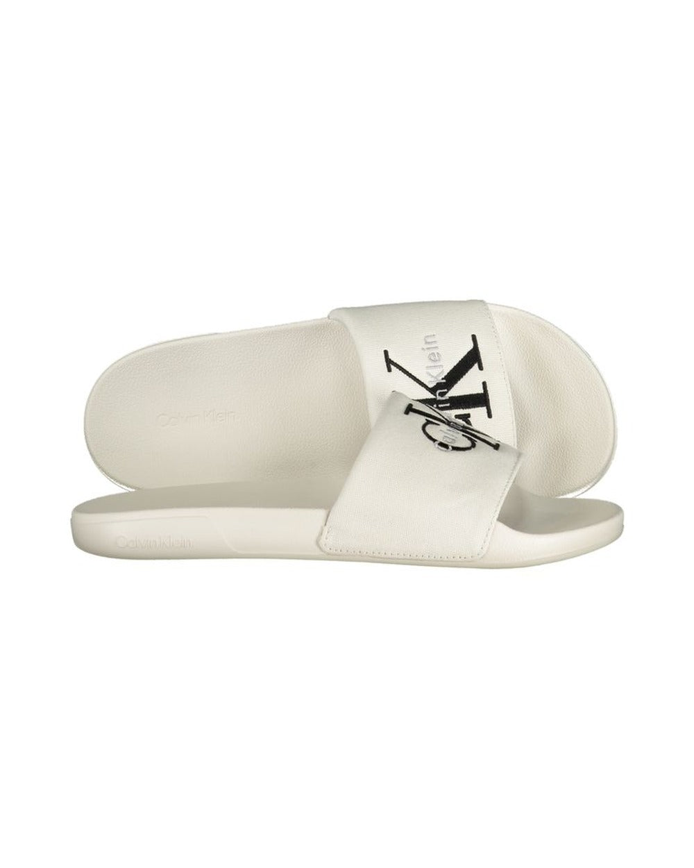 Calvin Klein White Polyurethane Men Slipper