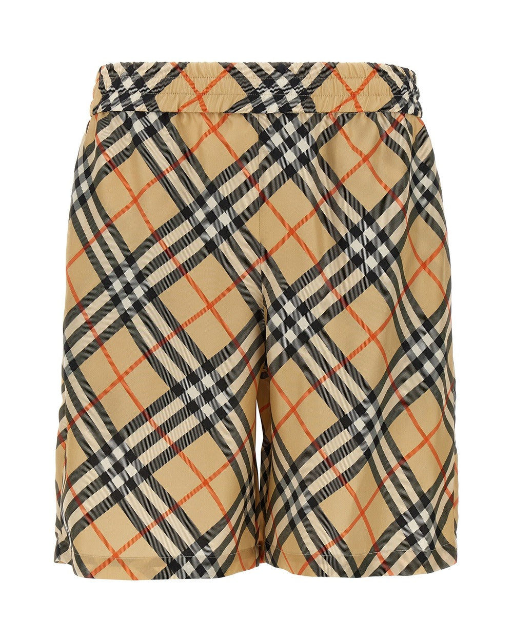 Burberry Beige Satin Bermuda Shorts