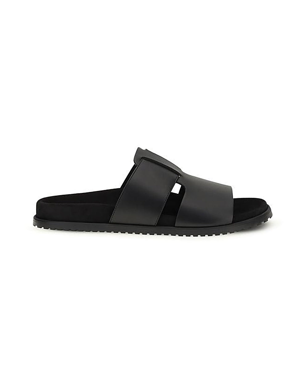 Dolce & Gabbana Black Calf Leather Bos Taurus Sandals