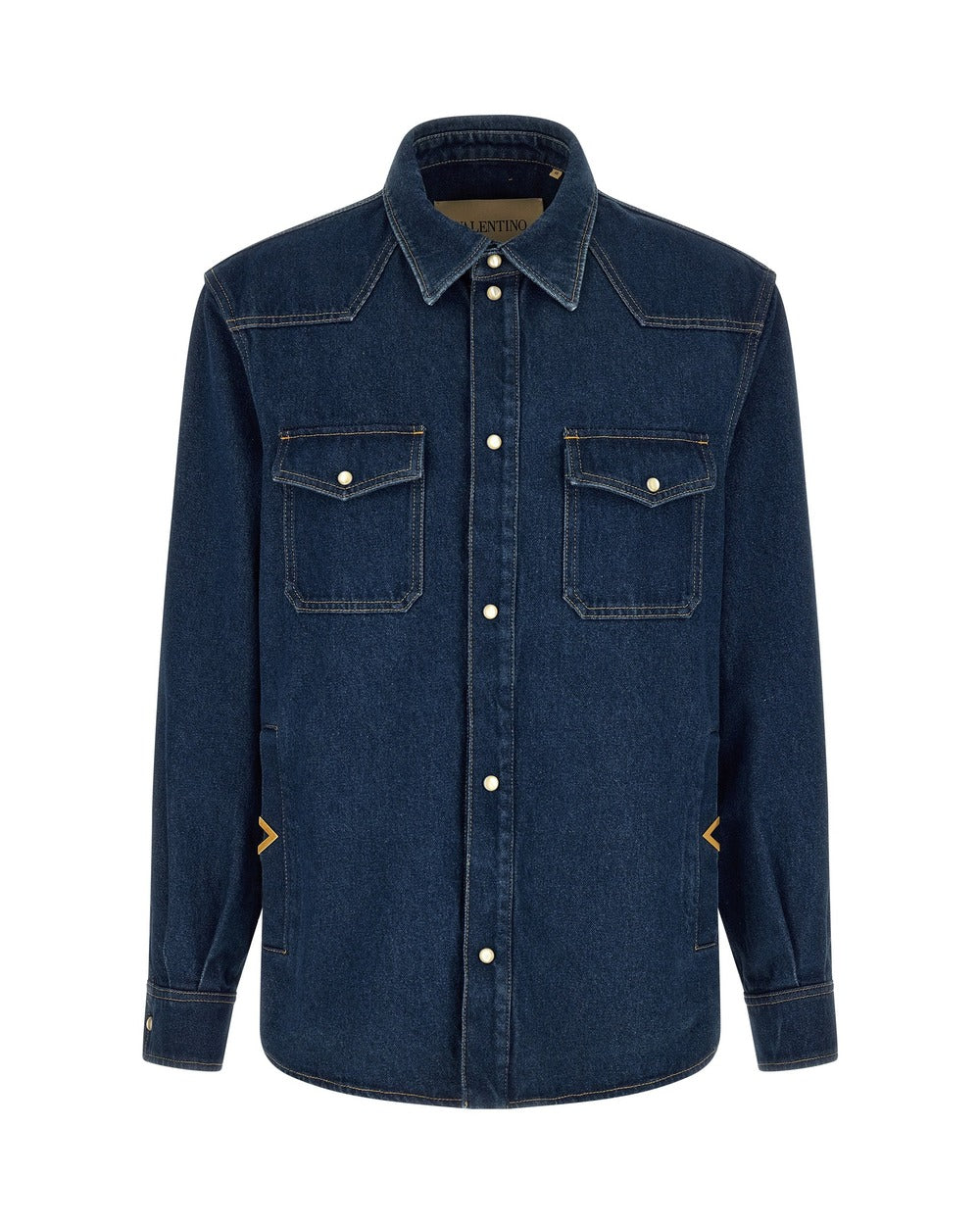 Valentino Garavani Blue Cotton Blouse
