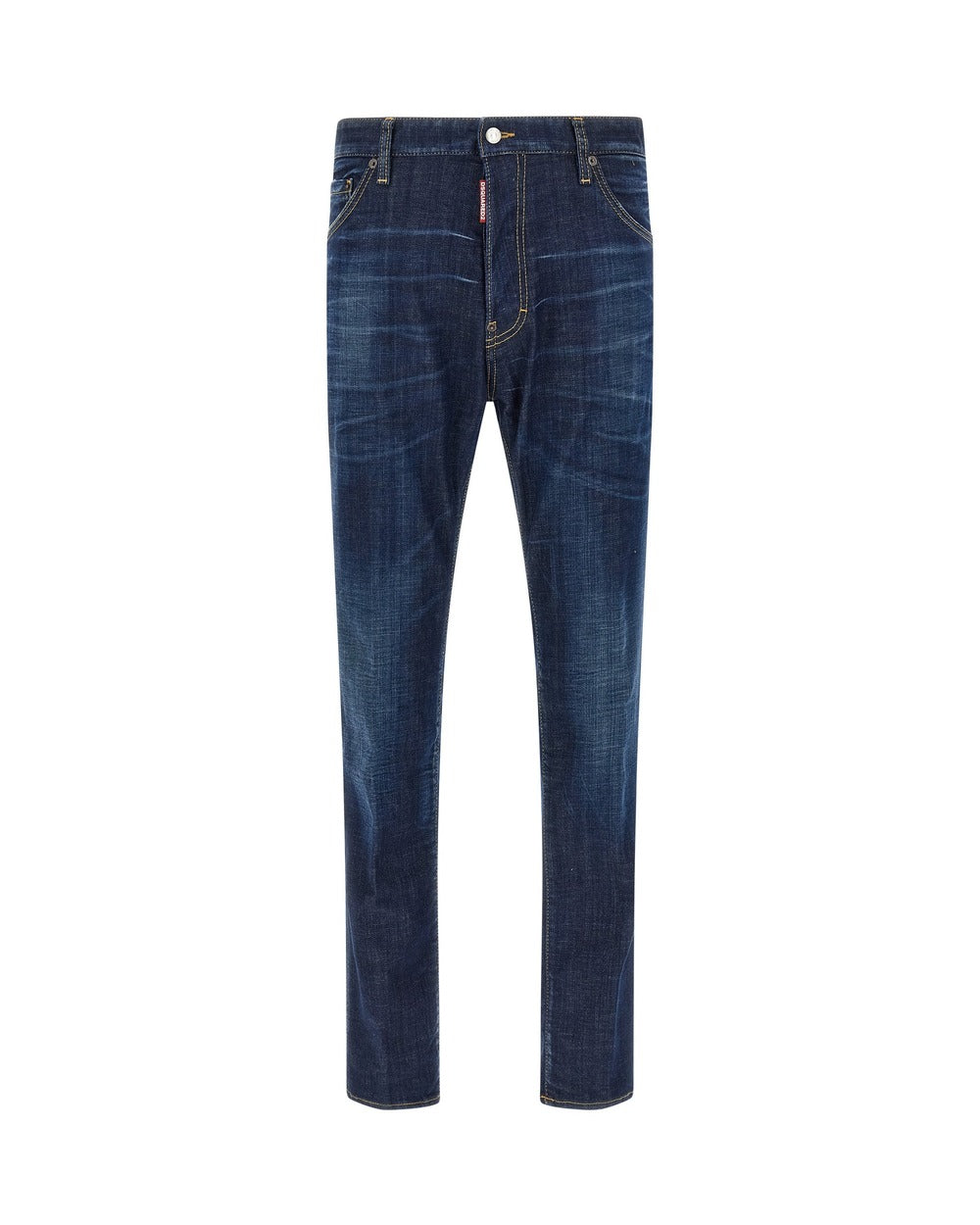 Dsquared² Blue Cotton Straight-Leg Jeans