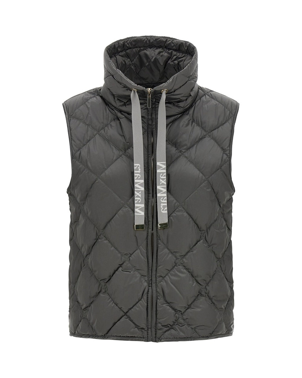 Max Mara Gray Polyamide Sleeveless Jacket