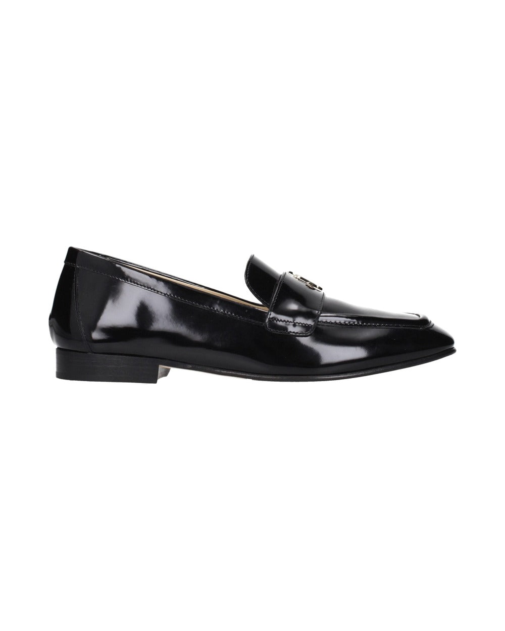 Jimmy Choo Black Leather Slip-On Loafers