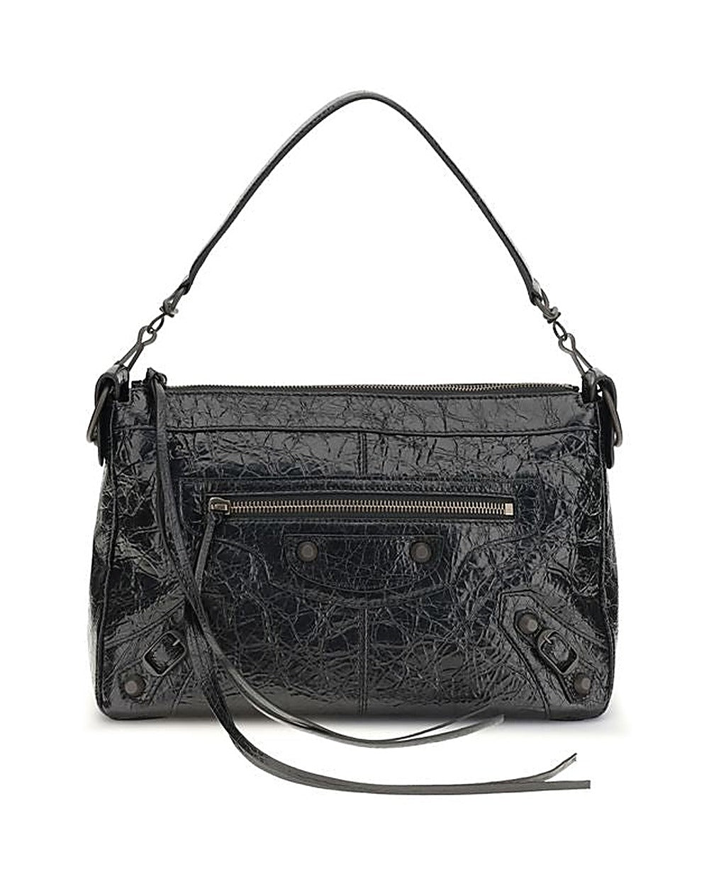 Balenciaga Black Lamb Ovis Aries Aries Shoulder Bag