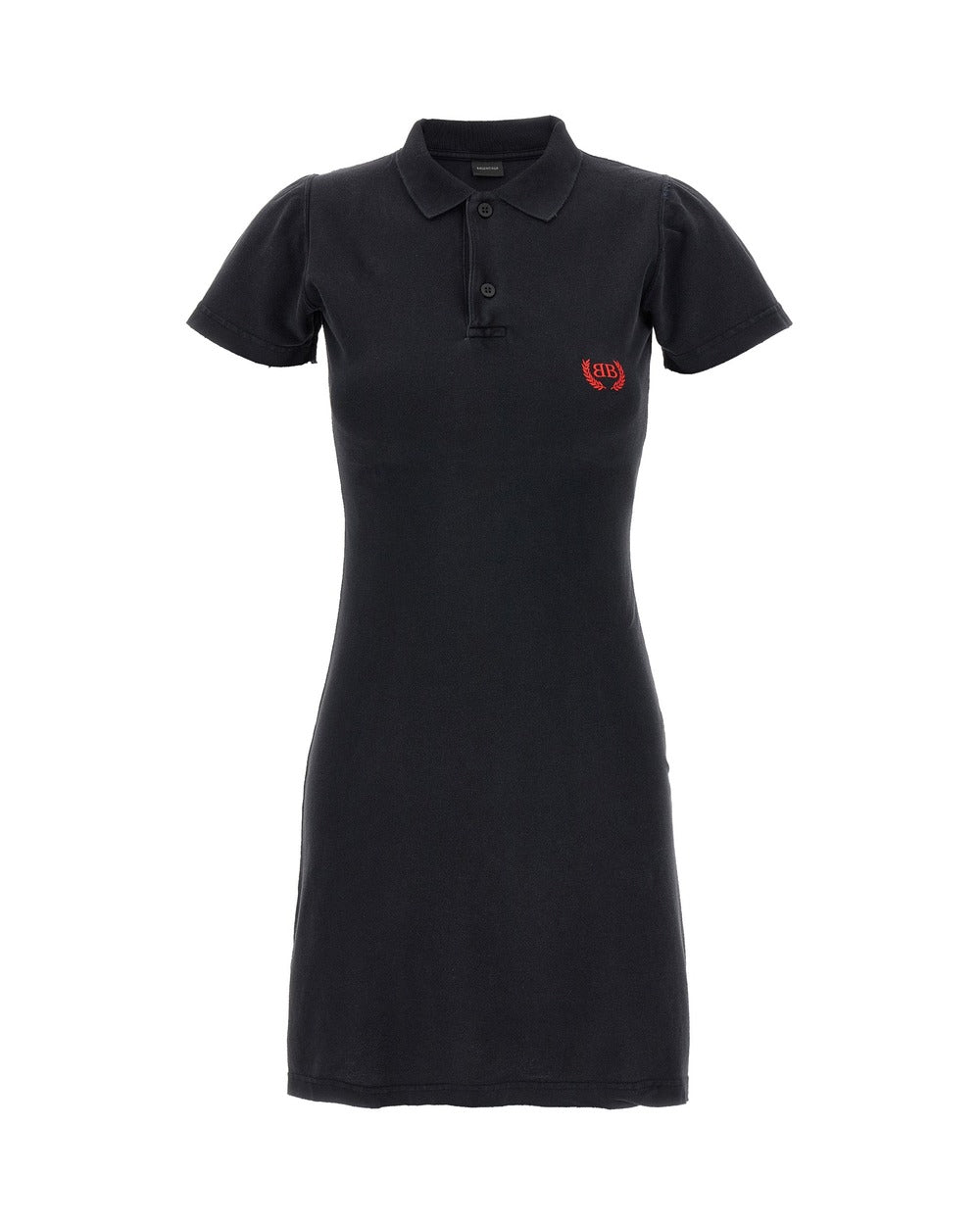 Balenciaga Black Cotton Short Dress