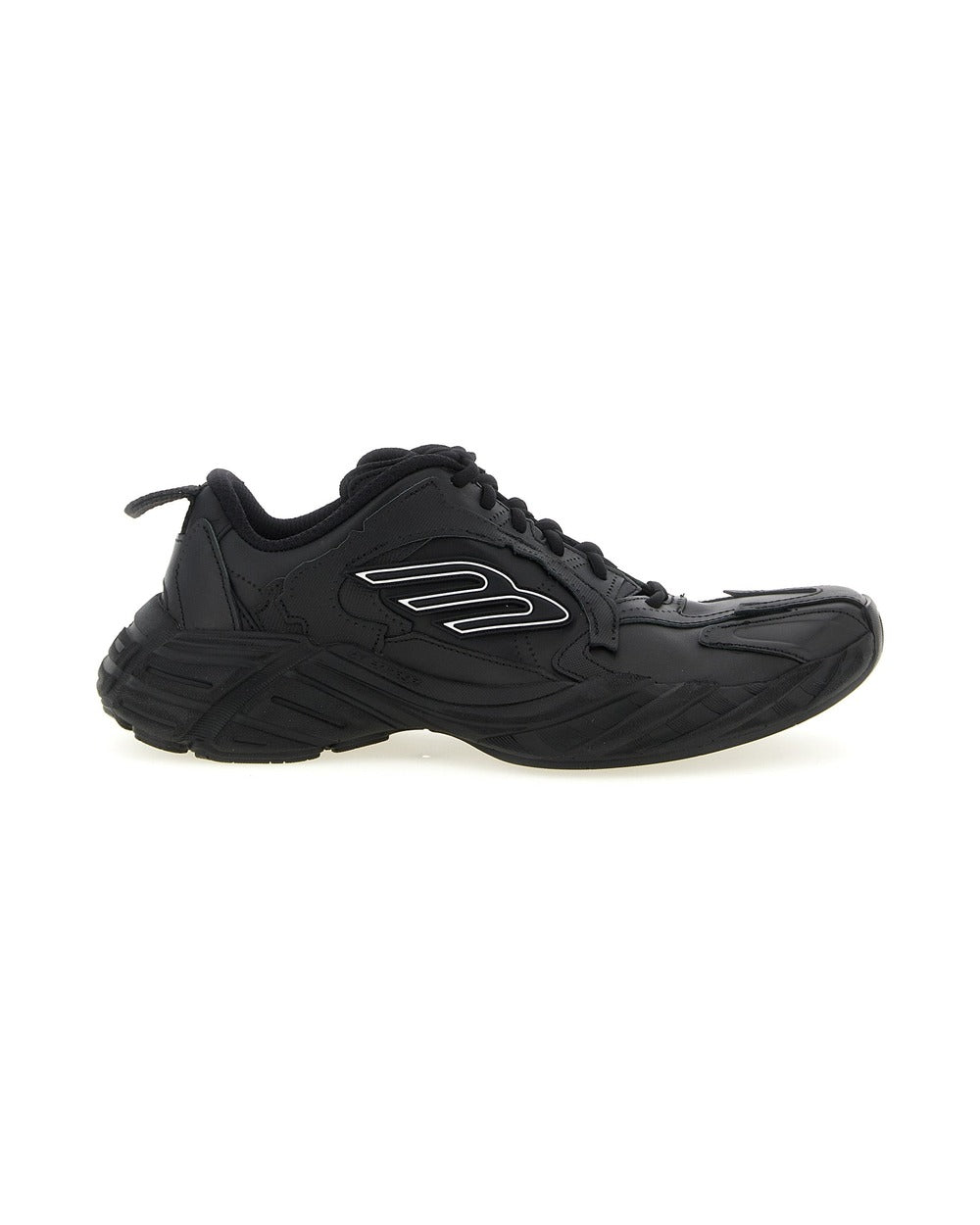 Balenciaga Black Calfskin Athletic Sneakers