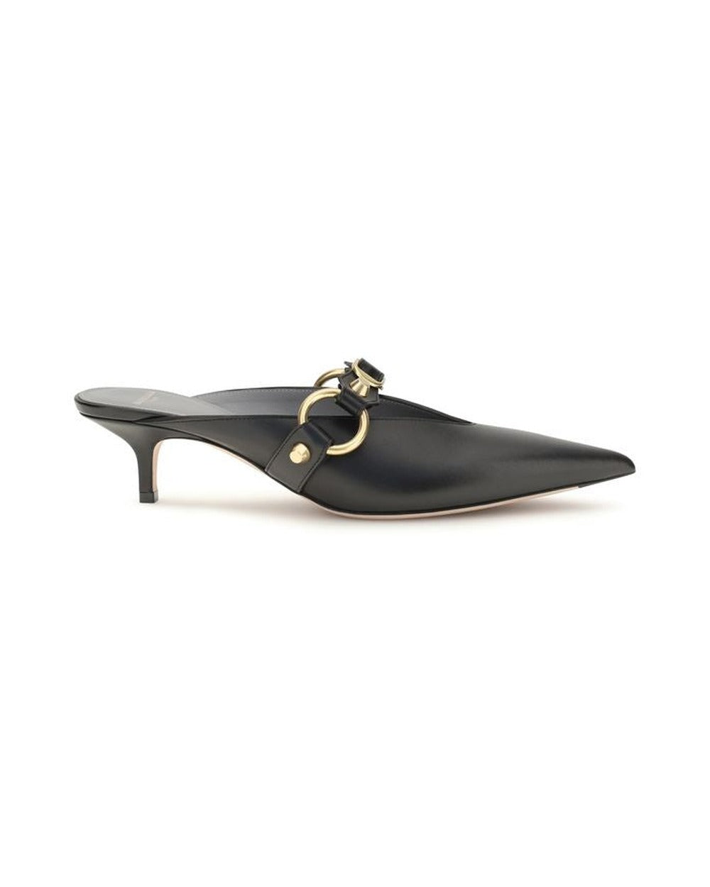 Balenciaga Black Calf Leather Bos Taurus Mules