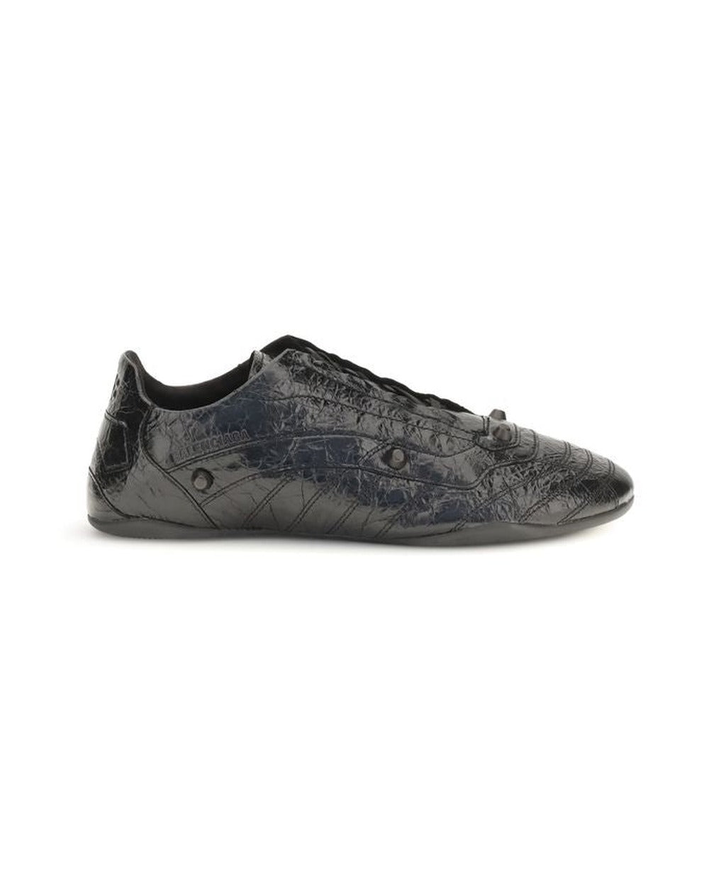 Balenciaga Black Calf Leather Bos Taurus Athletic Sneakers