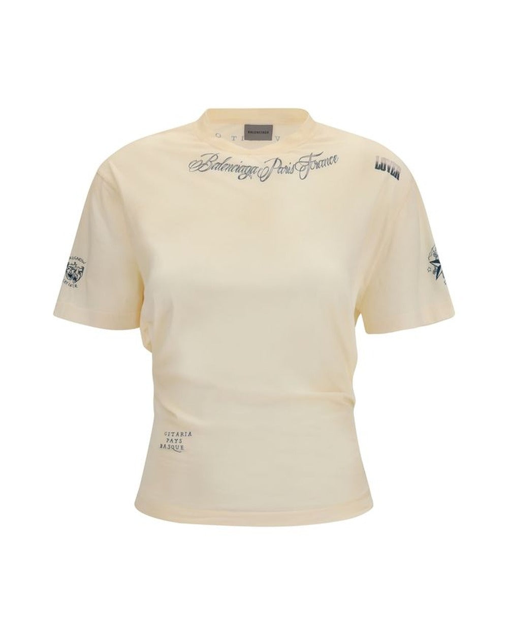 Balenciaga Beige Cotton T-Shirt