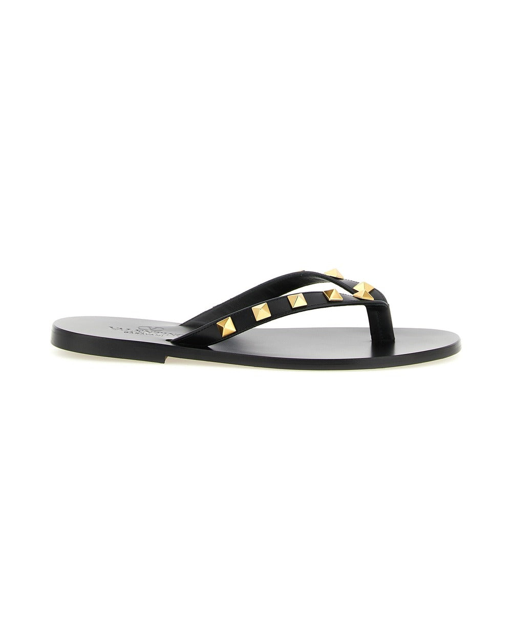 Valentino Garavani Black Calfskin Slides