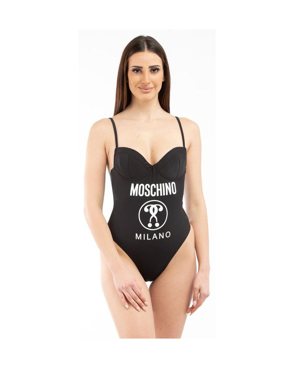 Moschino Black Polyamide One-Piece Swimsuit