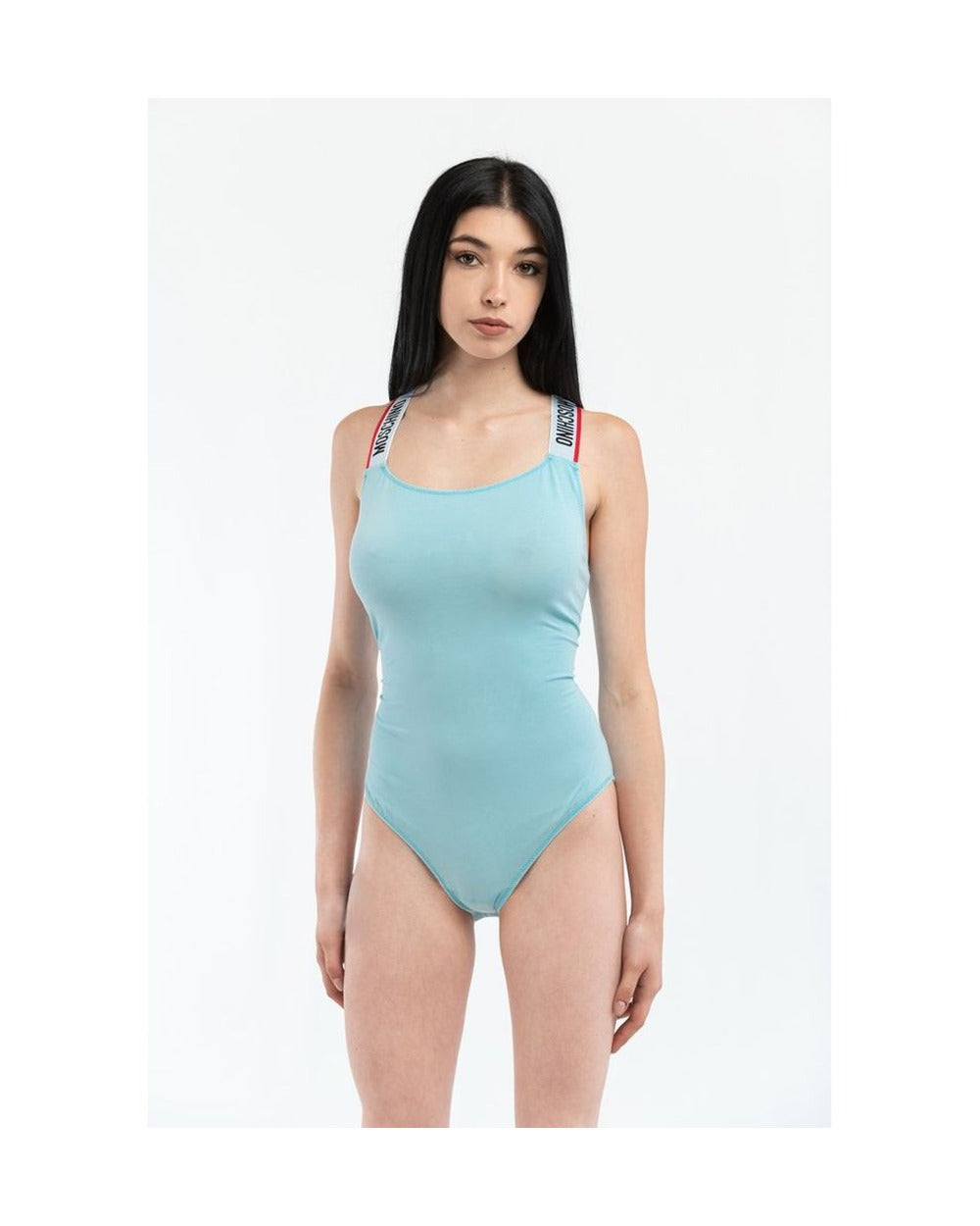 Moschino Blue Cotton Bodysuit
