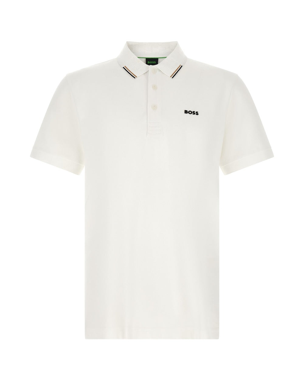 Hugo Boss White Cotton Polo Shirt