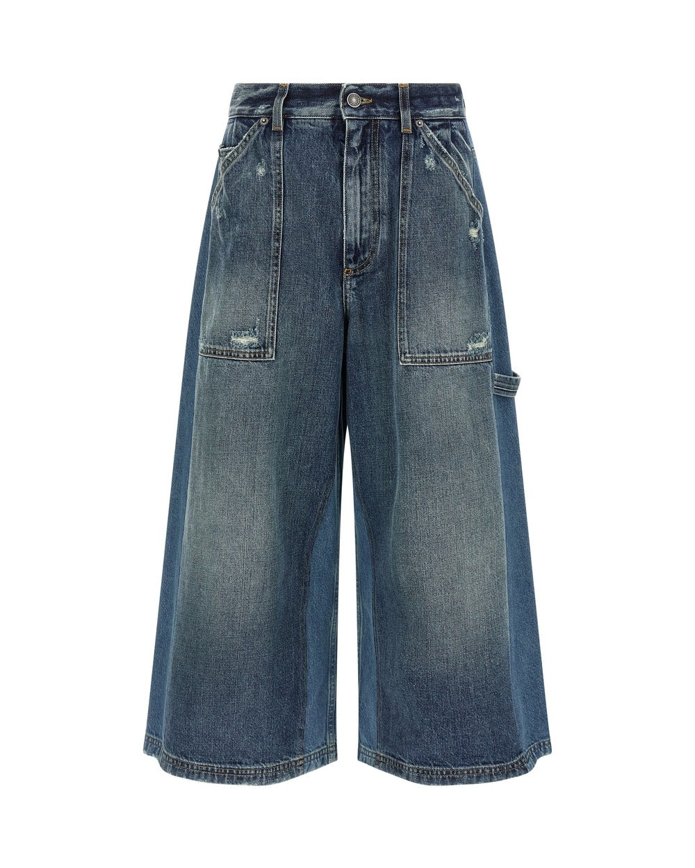 Dolce & Gabbana Blue Cotton Bermuda Shorts