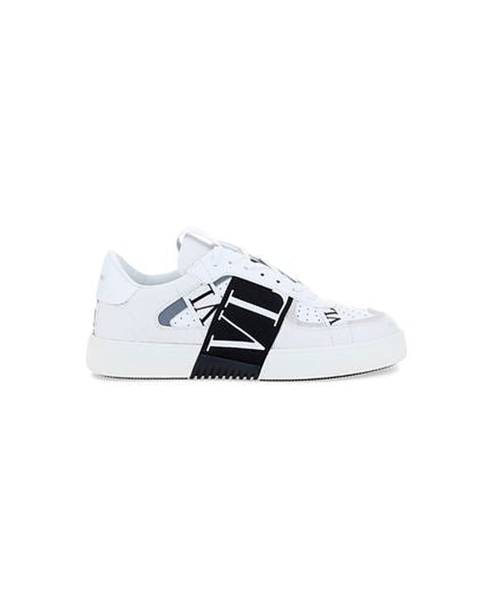 Valentino Garavani White Calf Leather Bos Taurus Athletic Sneakers