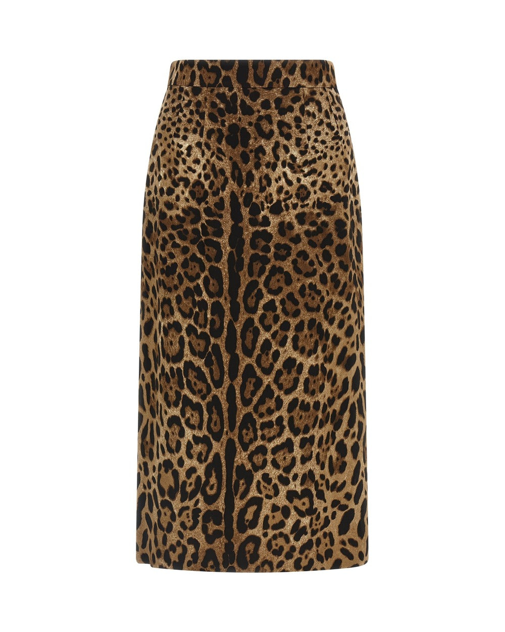 Dolce & Gabbana Brown Viscose Midi Skirt