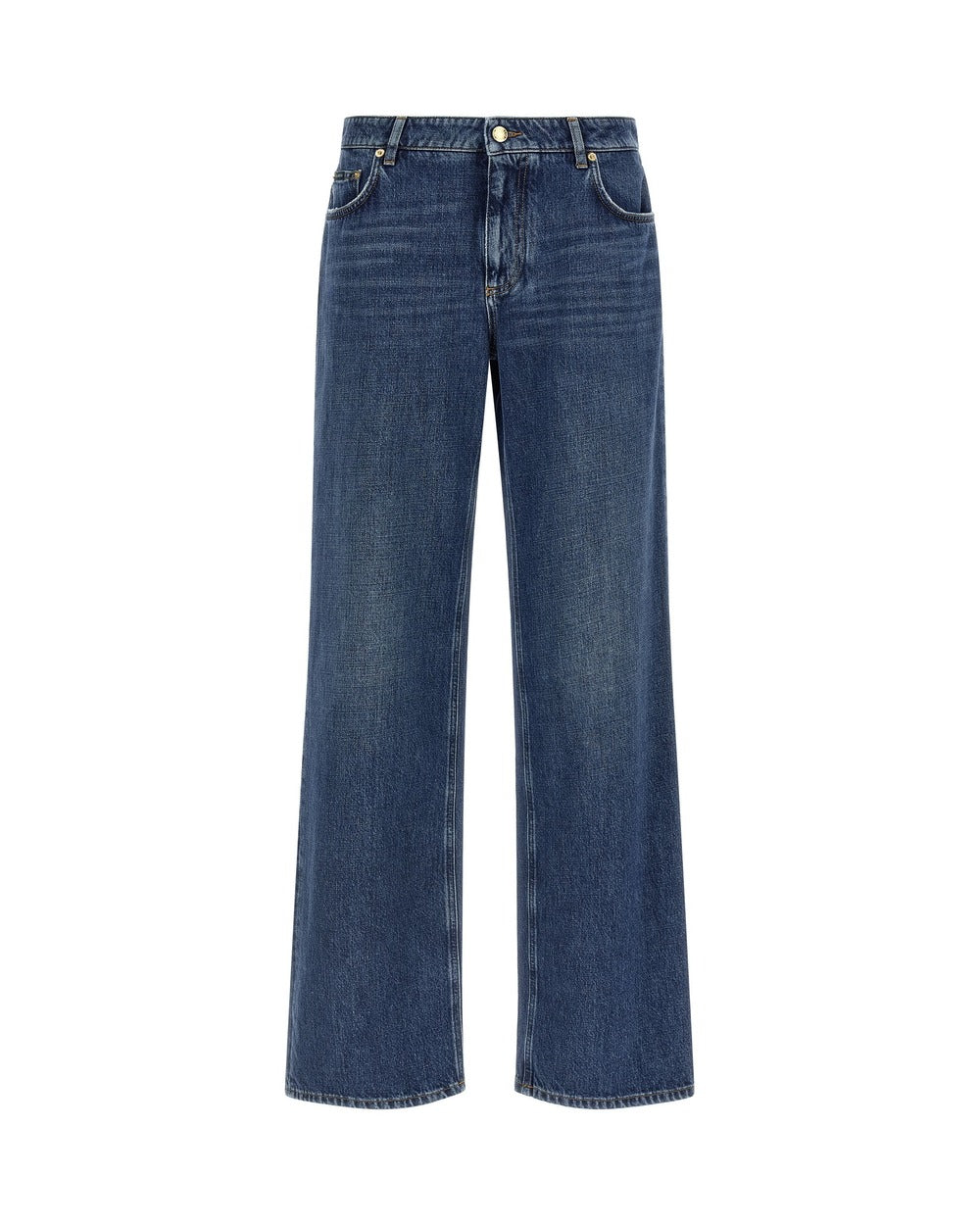 Dolce & Gabbana Blue Cotton Relaxed Fit Jeans