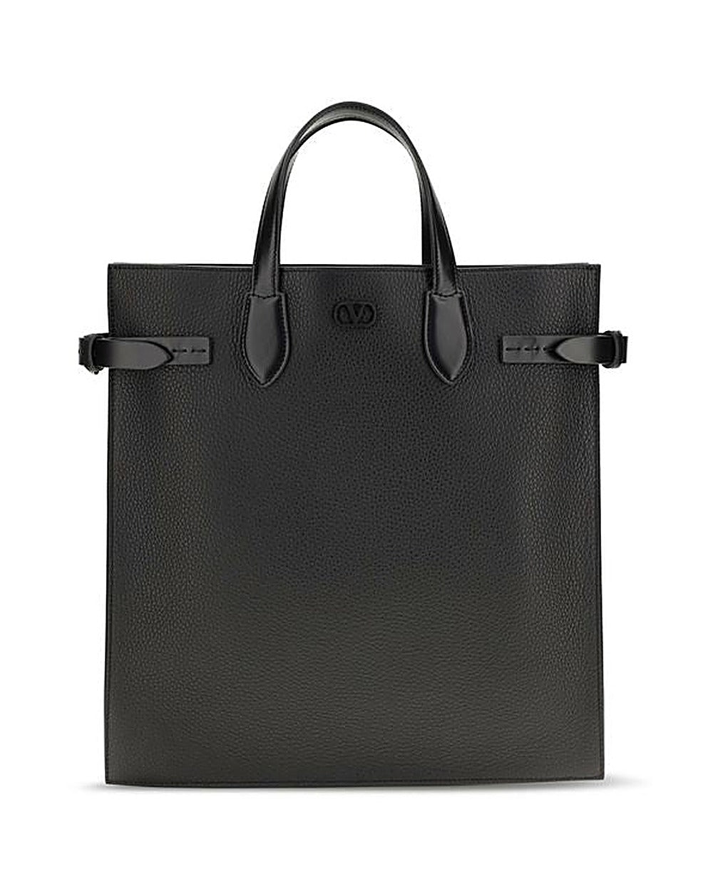 Valentino Garavani Black Calf Leather Bos Taurus Shoulder Bag