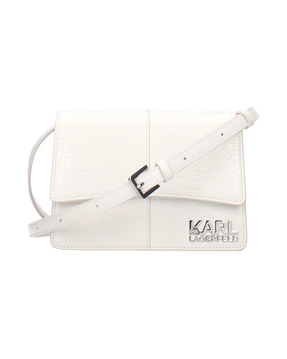 Karl Lagerfeld White Polyethylene Crossbody Bag