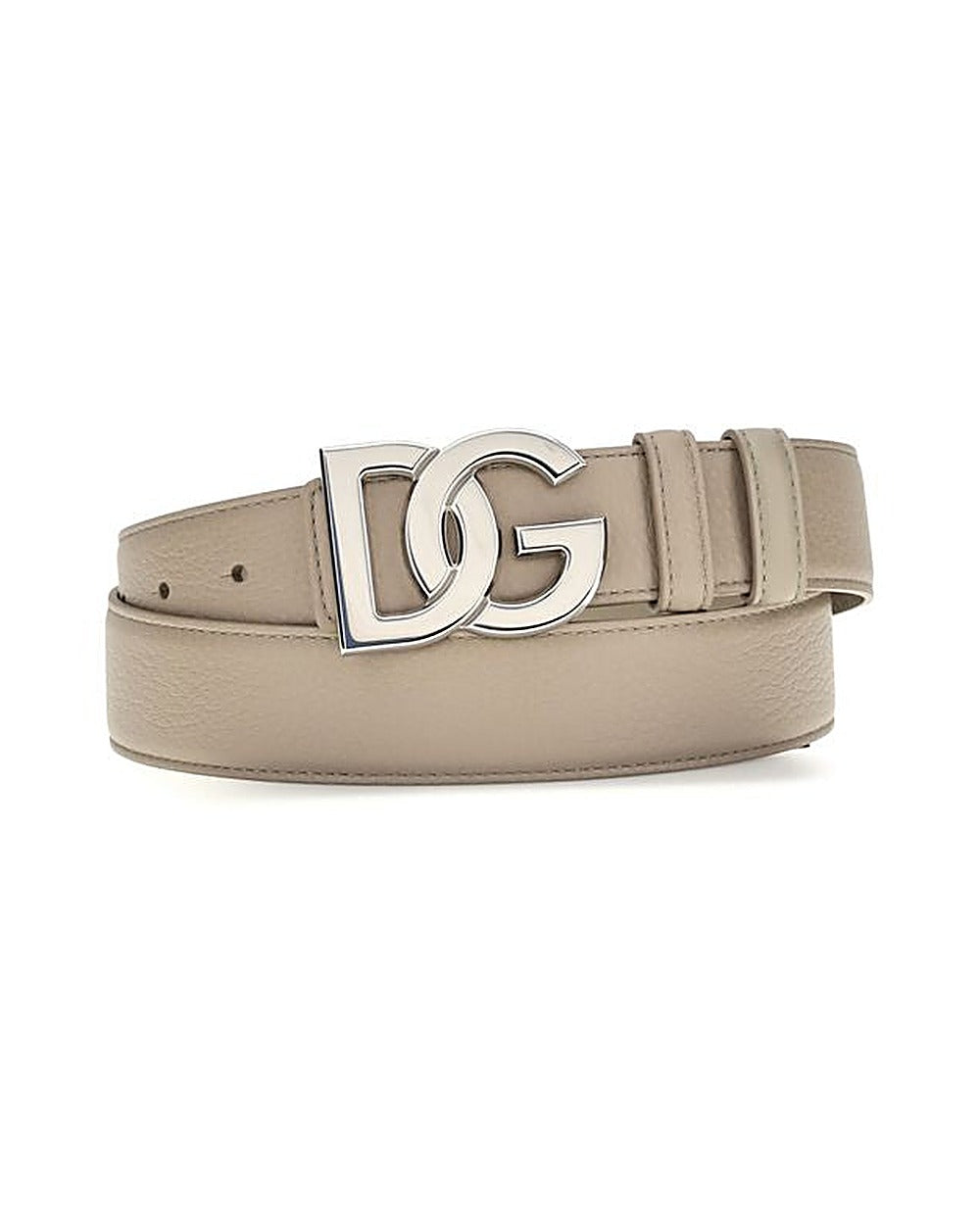 Dolce & Gabbana Beige Calf Leather Bos Taurus Regular Belt