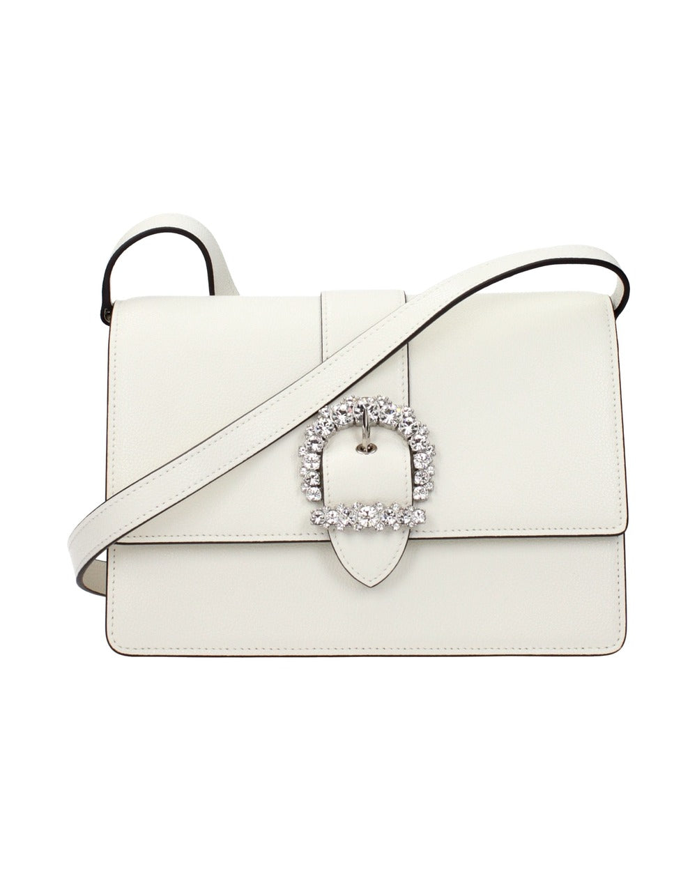 Jimmy Choo White Leather Crossbody Bag