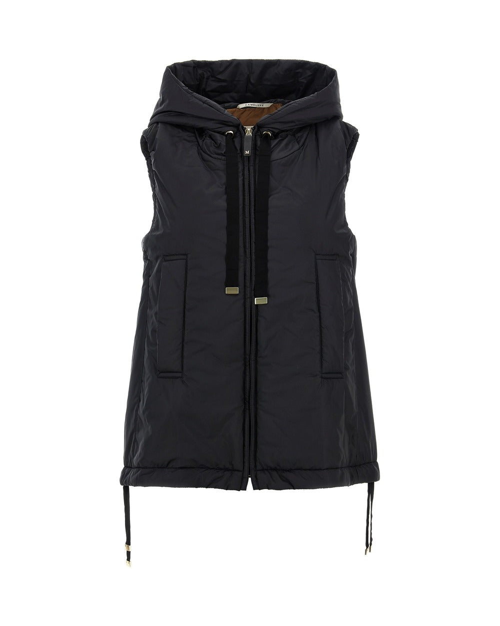 Max Mara Black Polyester Sleeveless Jacket