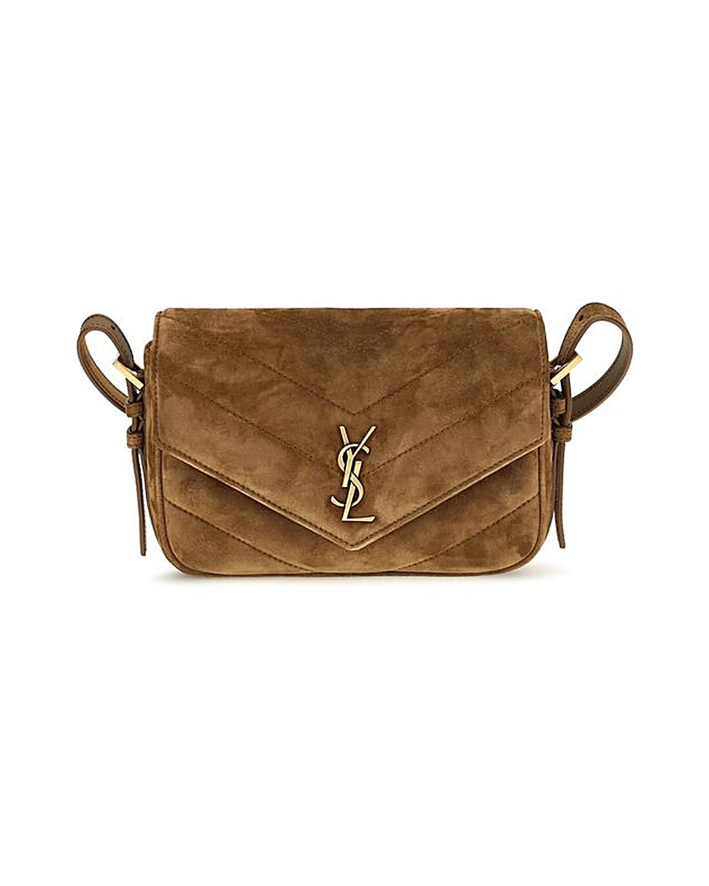 Saint Laurent Brown Suede Leather Shoulder Bag