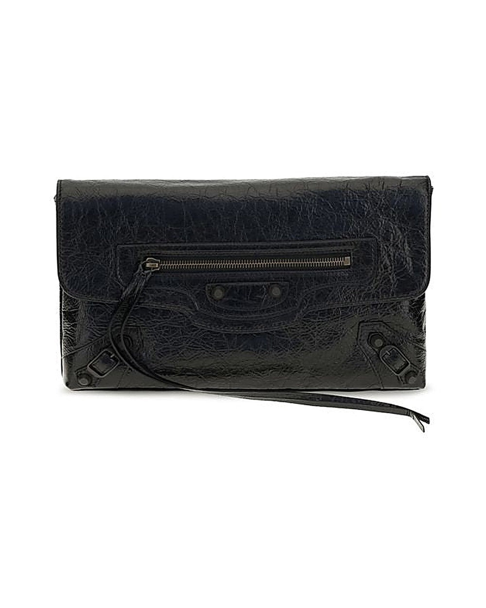 Balenciaga Black Lamb Ovis Aries Aries Clutch Bag