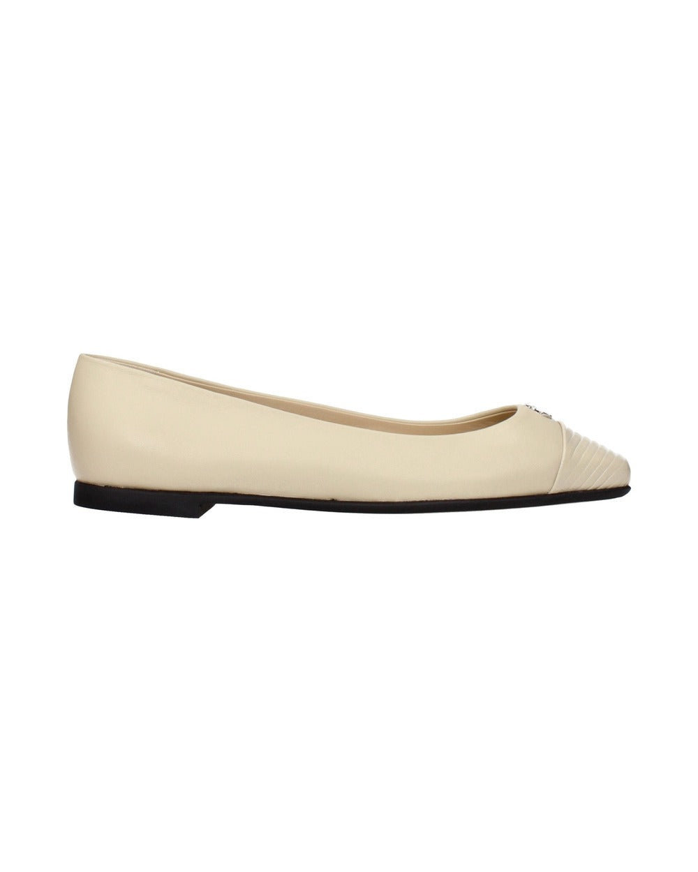 Jimmy Choo Beige Leather Ballet Flats