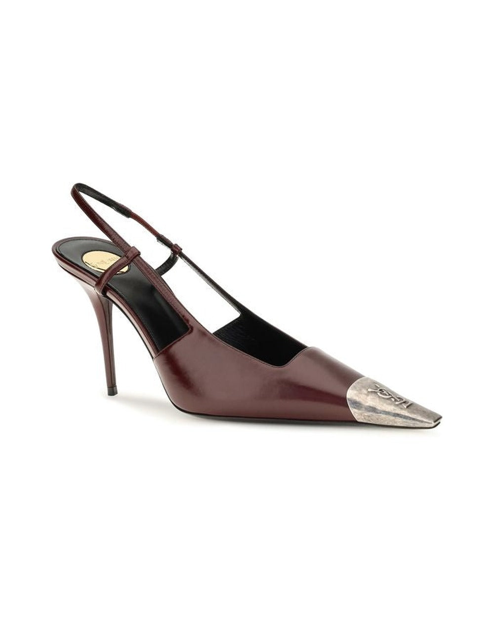 Saint Laurent Bordeaux Calf Leather Bos Taurus High Heel Pumps