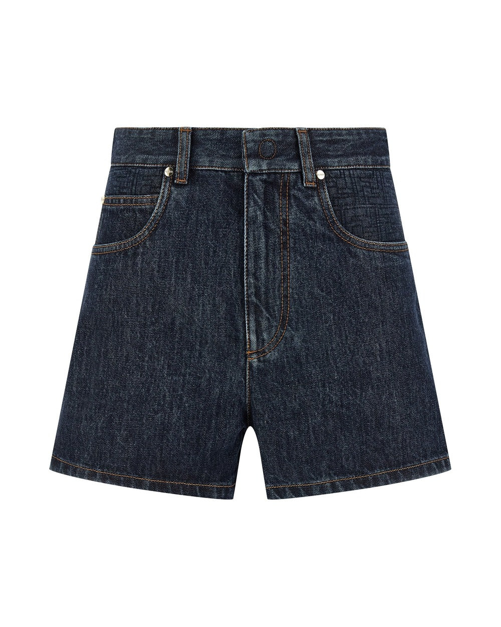 Fendi Blue Cotton Bermuda Shorts