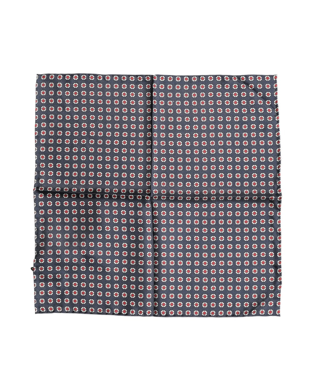 Dolce & Gabbana Blue Patterned Silk Square Handkerchief Scarf