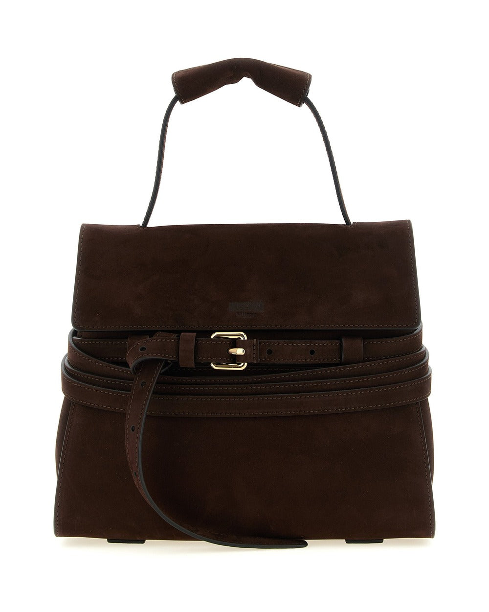 Moschino Brown Calfskin Handbag