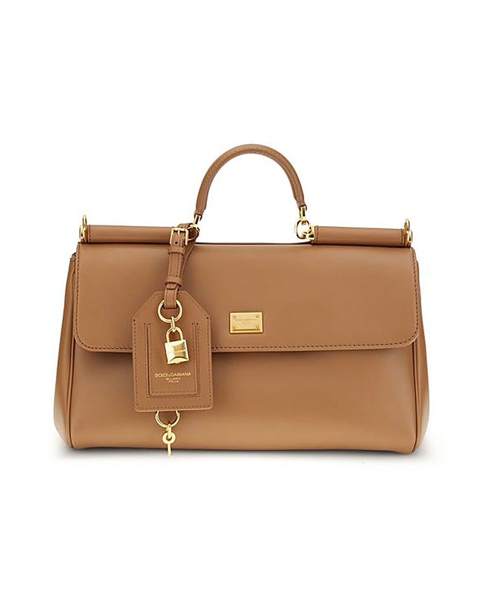 Dolce & Gabbana Beige Calf Leather Bos Taurus Shoulder Bag