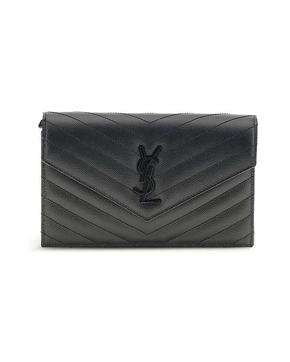 Saint Laurent Black Calf Leather Bos Taurus Wallet