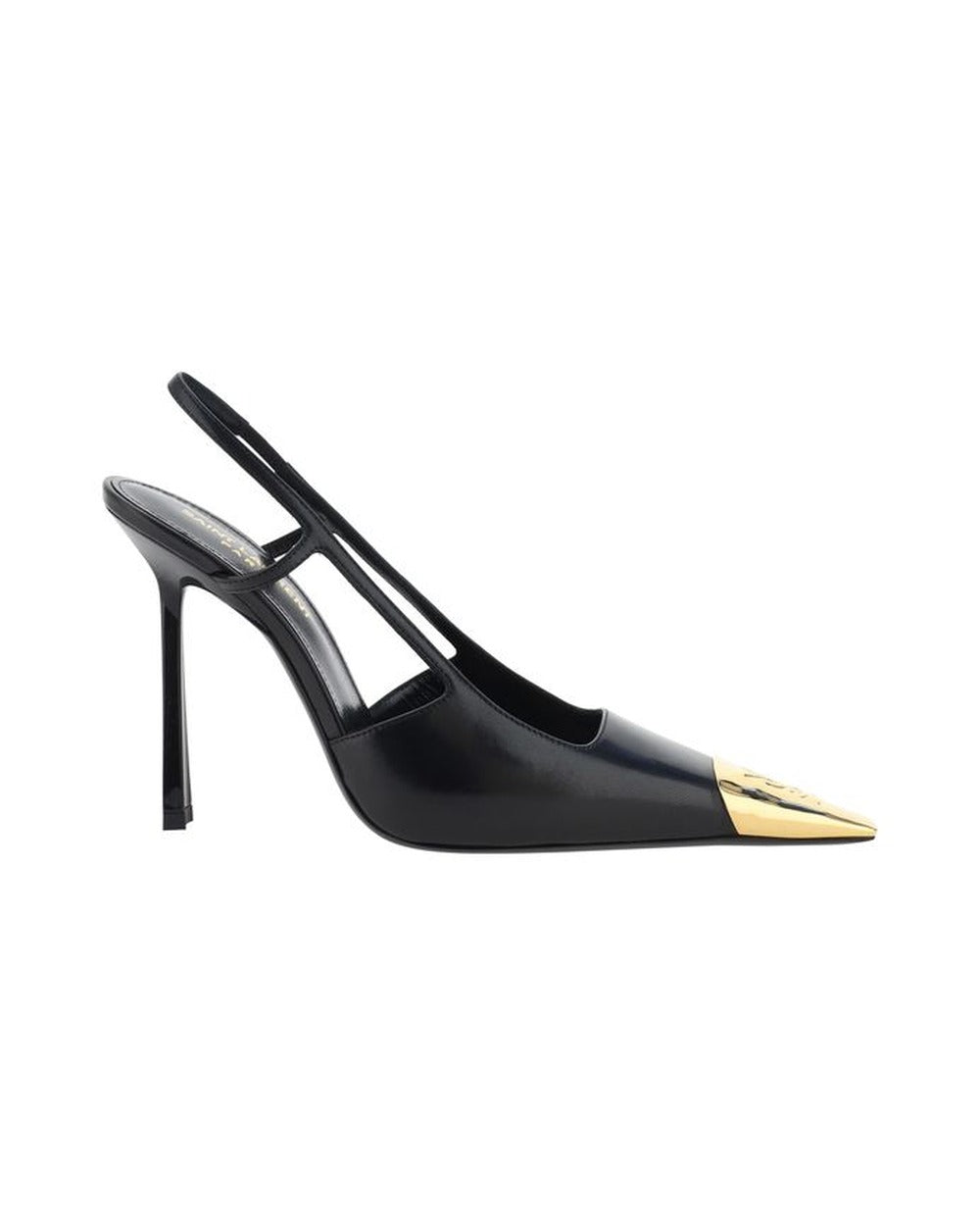 Saint Laurent Black Calf Leather Bos Taurus High Heel Pumps