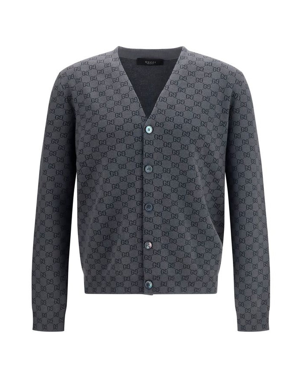 Gucci Gray Wool Oves Aries Cardigan