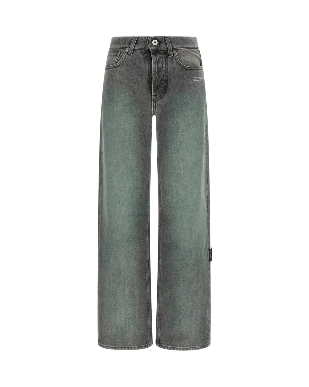 Off-White Gray Cotton Jeans Denim