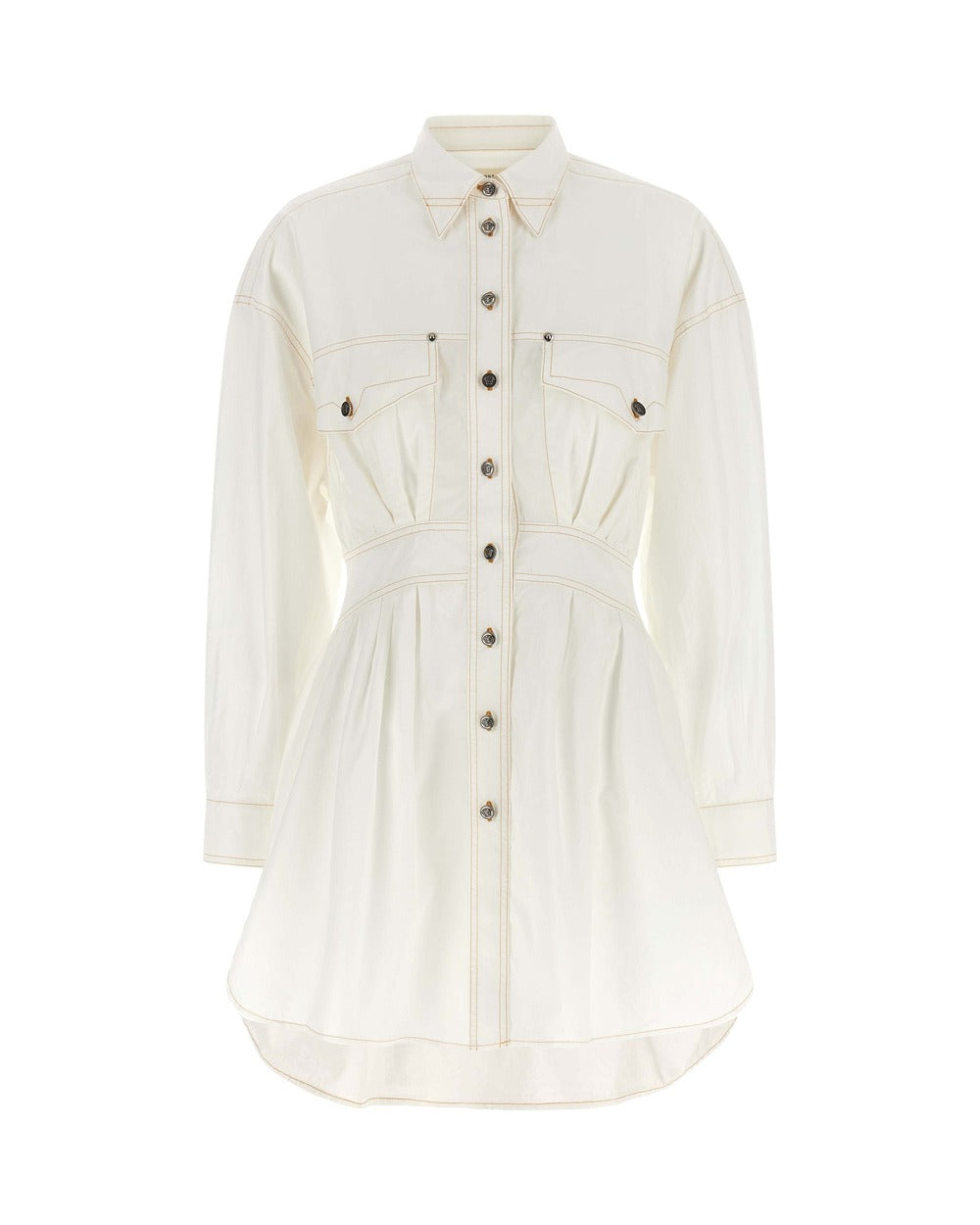 Versace White Cotton Short Dress