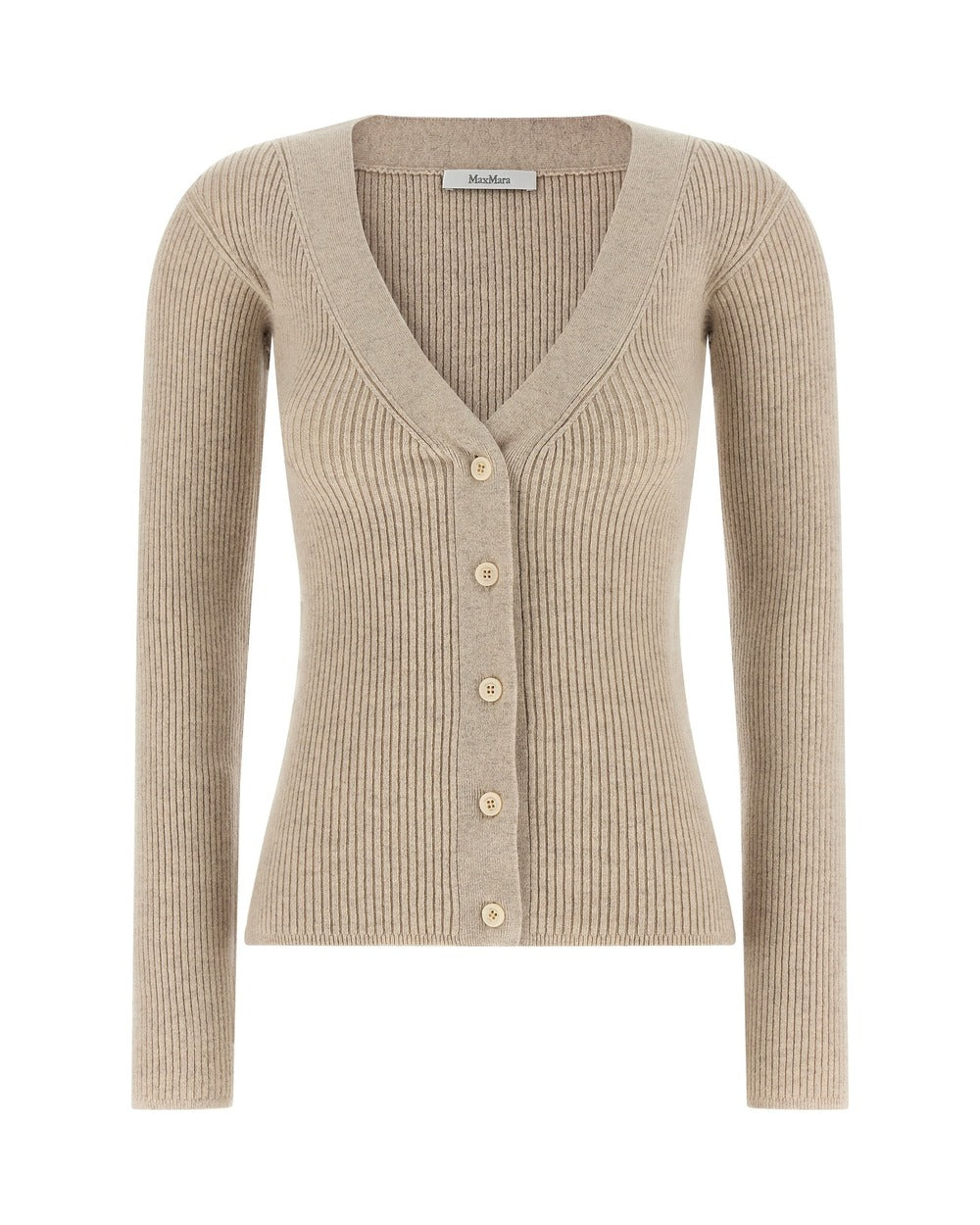 Max Mara Beige Wool Cardigan